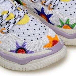 New With Tags and Box Farm Rio Sunset Beaded Platform Sneakers